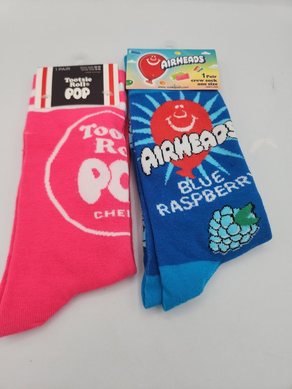 Candy Tootsie Rolls & Airhead Crew Socks.adults One Size